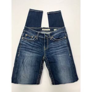 BKE Women's 5-Pocket Distressed Payton Denim Jeans Medium Wash Blue Size 25L